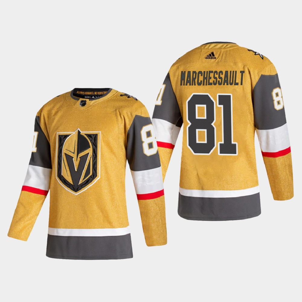 Vegas Golden Knights #81 Jonathan Marchessault Men Adidas 2020 Authentic Player Alternate Stitched NHL Jersey Gold